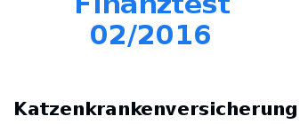 Katzenkrankenversicherung Testsieger